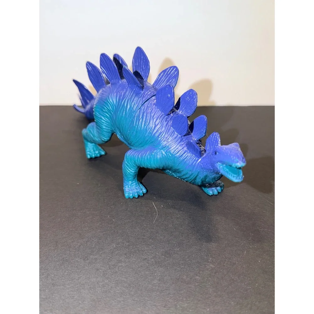 Ankyo Stegosaurus Dinosaur Action Figure Blue Teal Ombre Textured 8.5 Inch Toy